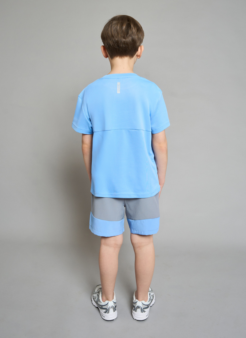 Blue Active T-shirt & Short Set