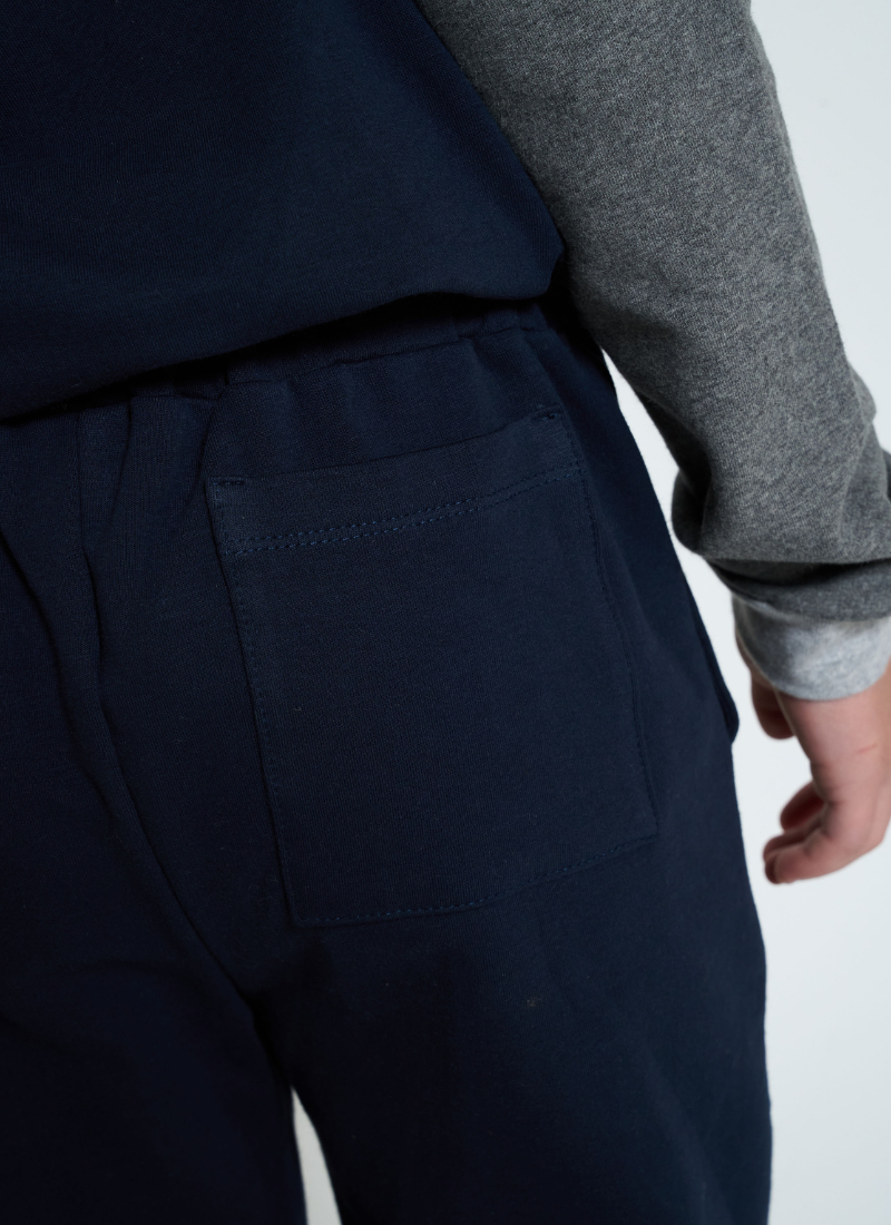 Kids Colour Block Hooded Tracksuit - Navy