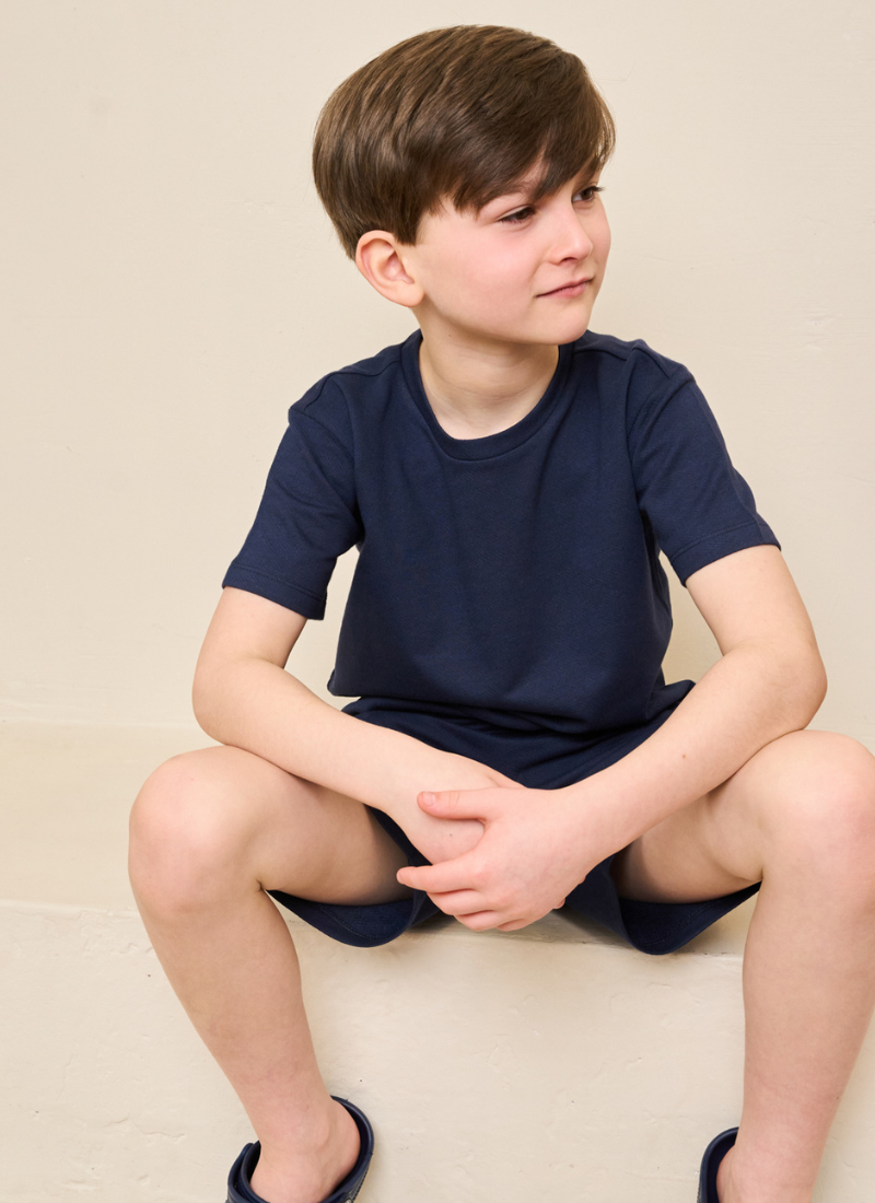 Navy ZigZag T-Shirt & Short Set