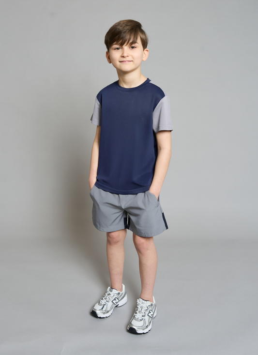 Navy Active T-shirt & Short Set