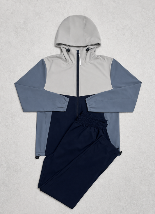 Mid Blue/Navy Windbreaker Tracksuit