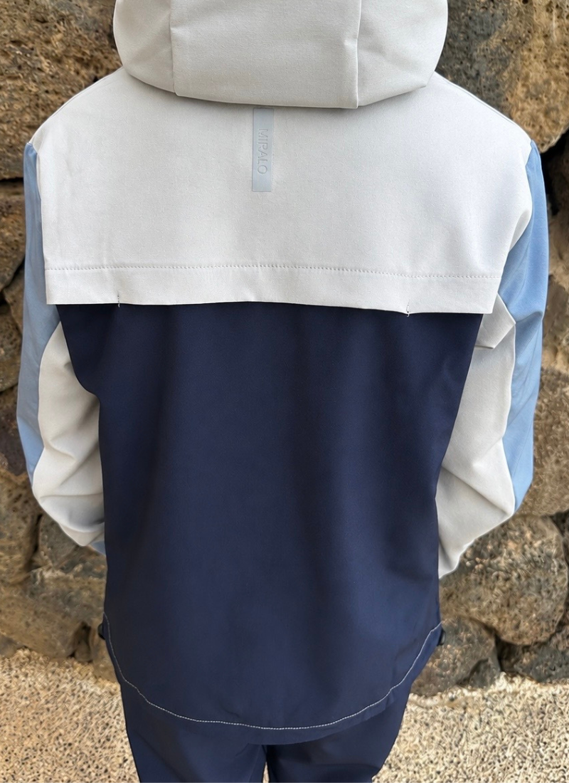 Kids Windbreaker Tracksuit - Mid Blue/Navy
