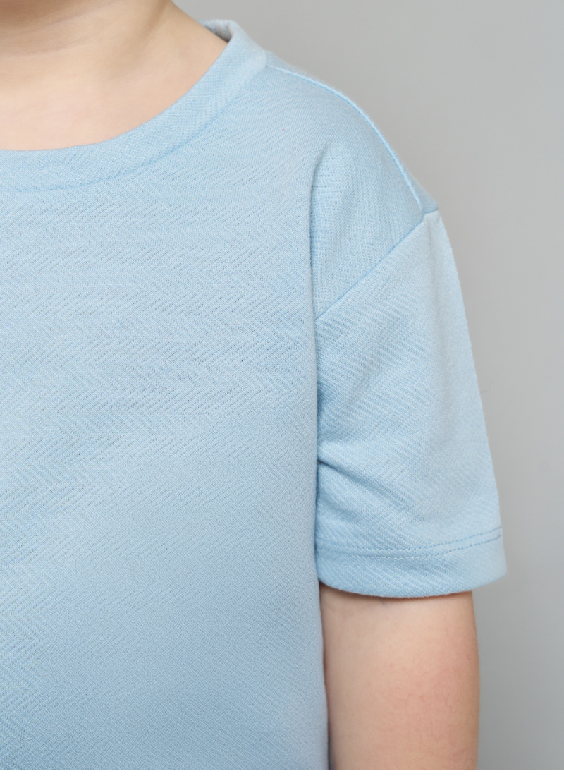 Cerulean Blue ZigZag T-Shirt & Short Set