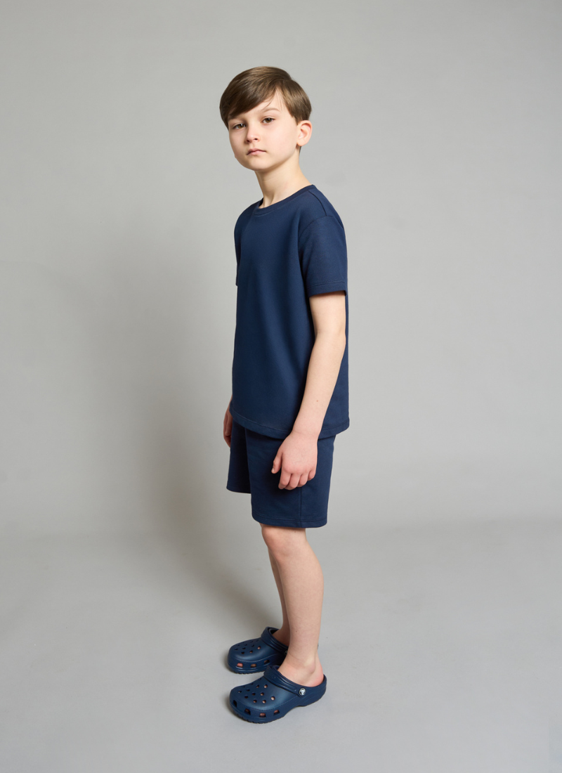 Navy ZigZag T-Shirt & Short Set