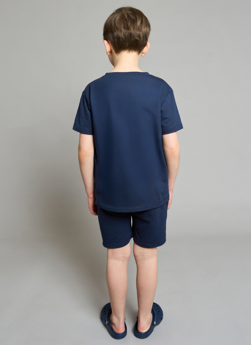Navy ZigZag T-Shirt & Short Set